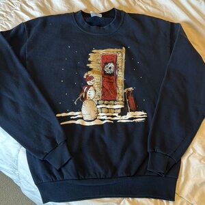 Vintage 90’s Christmas Snowman Sweatshirt  Made in USA